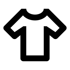 A black and white picture of a t-shirt.